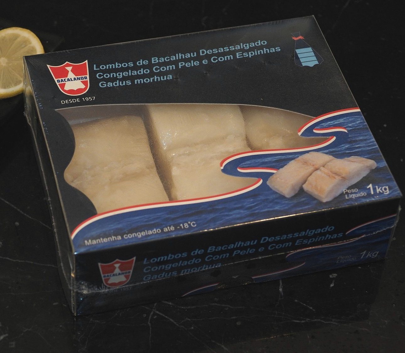 Desalted center COD loin skin on